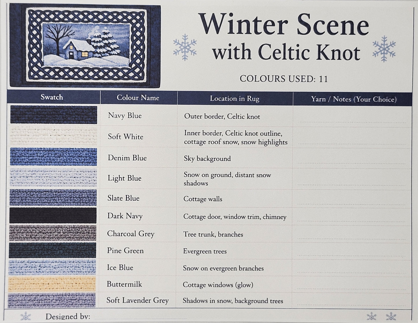 Winter Scene with Celtic Knot