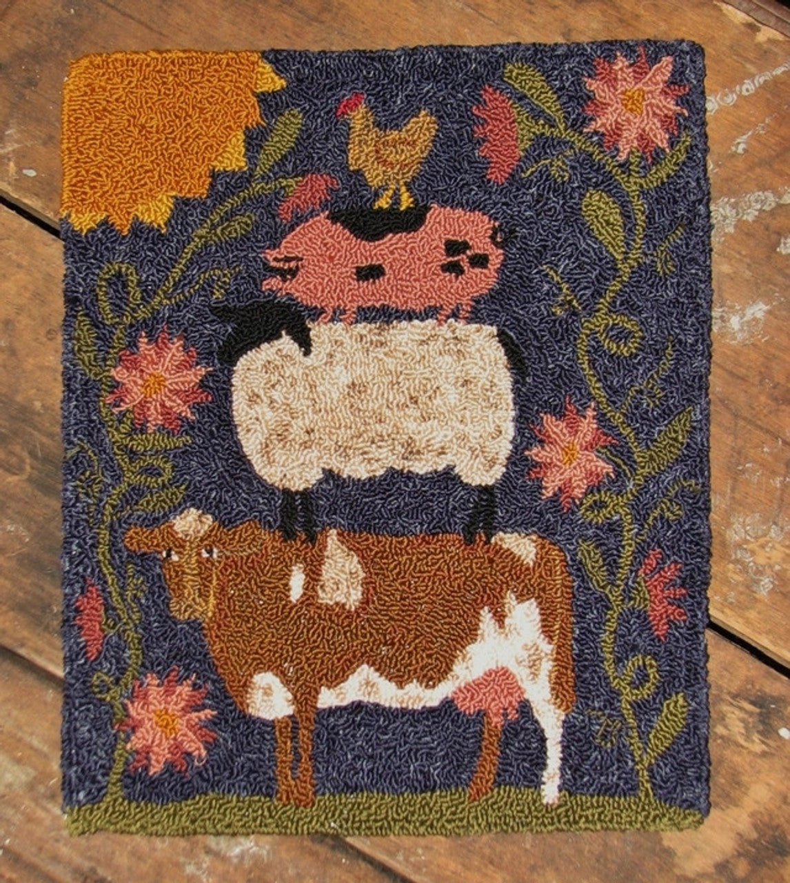 Farm Friends Large Punch Needle Pattern