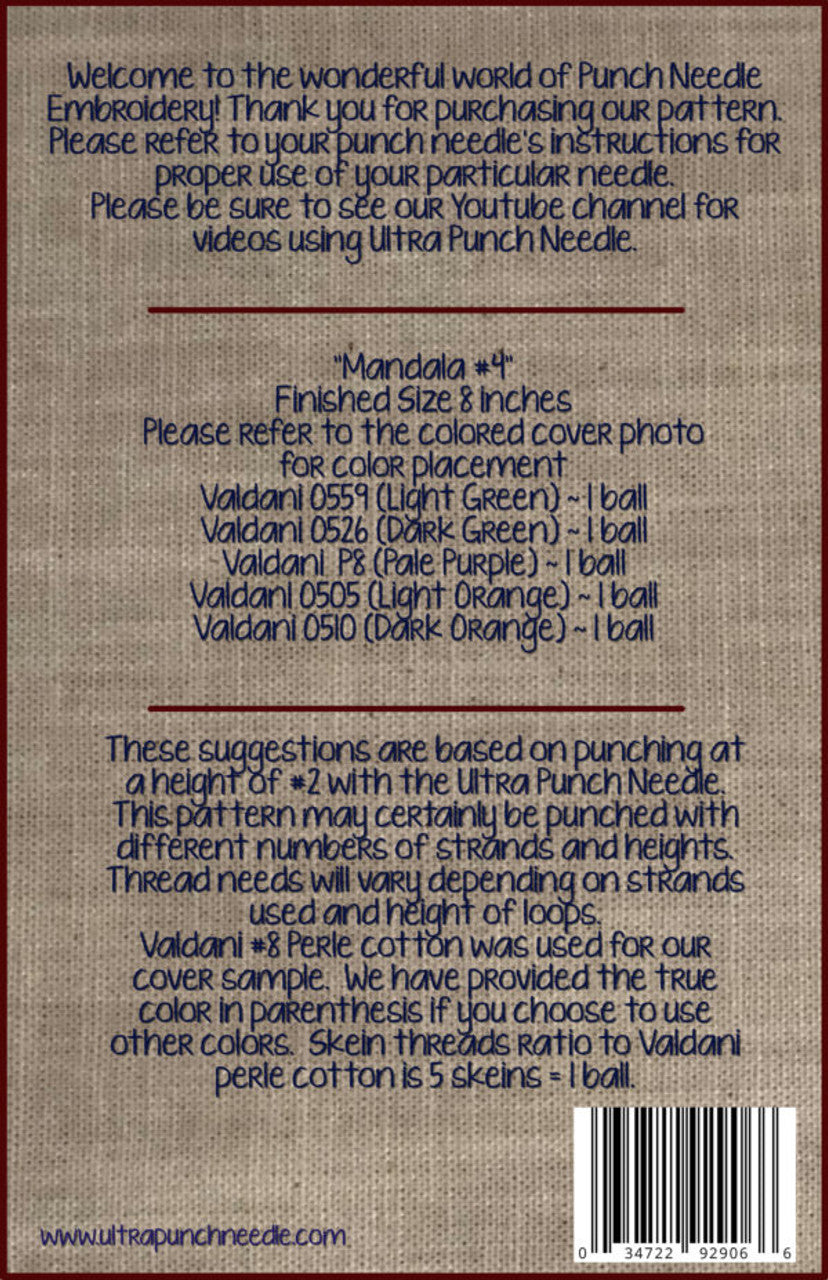 Mandala #4 Punch Needle Pattern