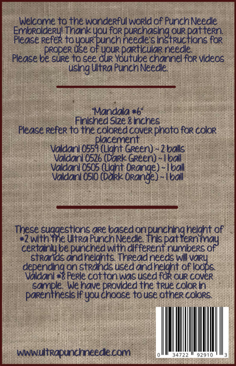 Mandala #6 Punch Needle Pattern