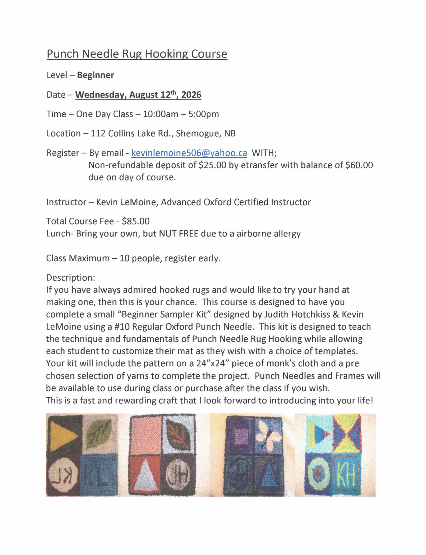 Beginner's Punch Needle Rug Hooking Course