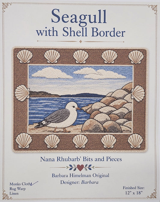 Seagull with Shell Border