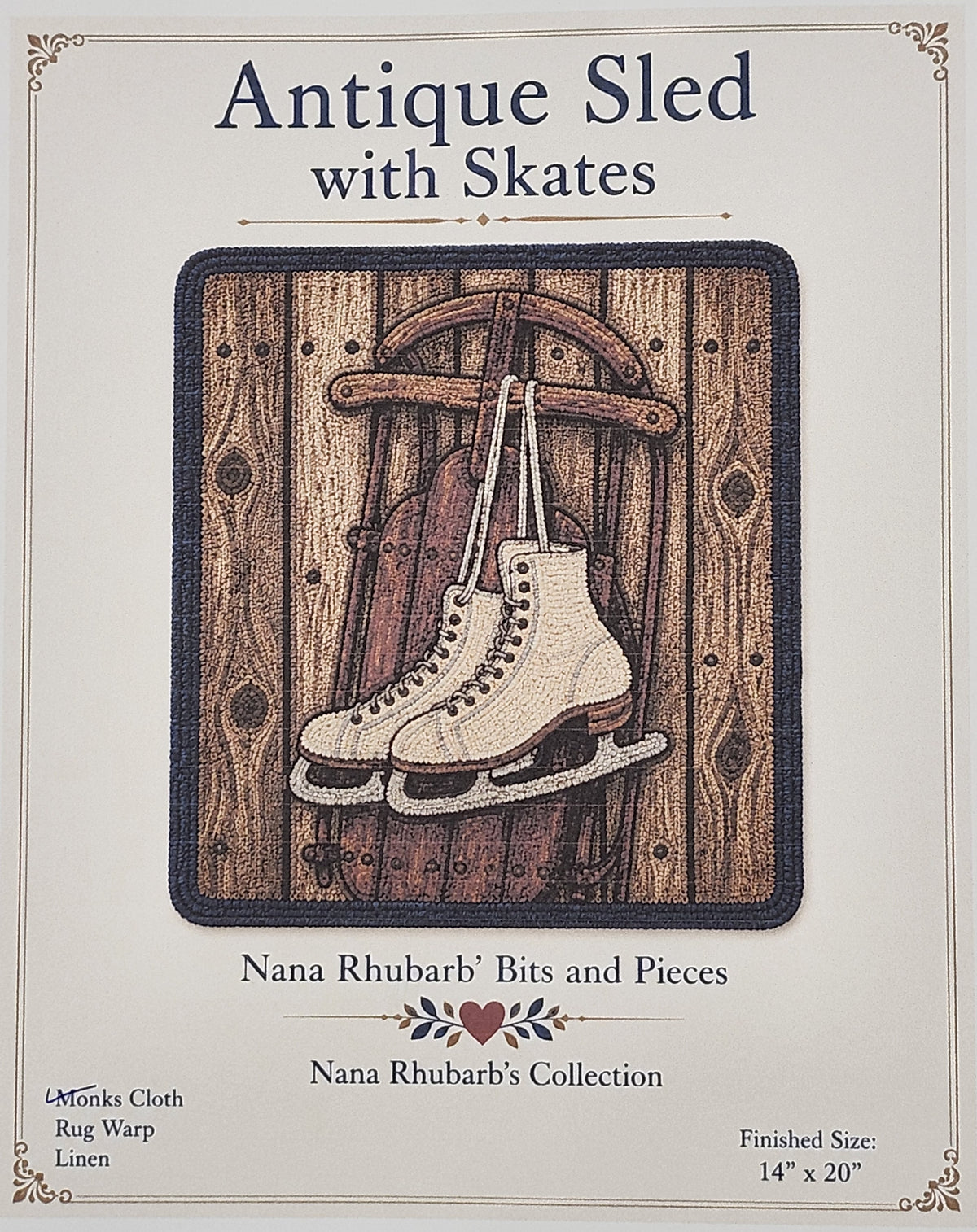 Antique Sled with Skates