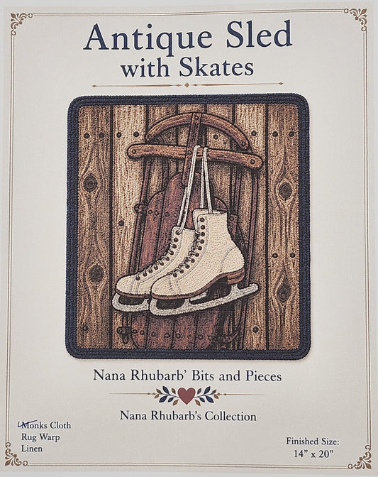 Antique Sled with Skates