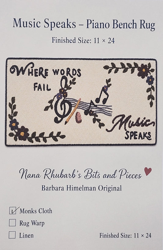 Music Speaks - Piano Bench Rug
