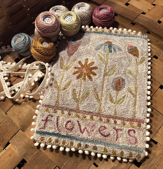 Faded Flowers Punch Needle Pattern